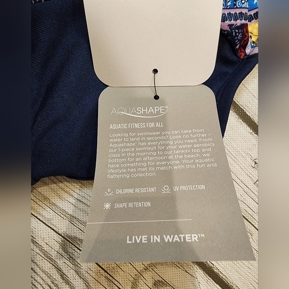 NWT Dolfin Swimwear One Piece Byzantine Print Panel V Neck Tummy Control Sz 14 - Picture 9 of 15